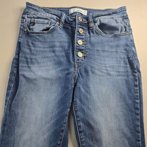 KanCan Jeans Women's 28 Blue Button Fly Skinny Medium Wash Fade Ankle - Picture 12 of 16